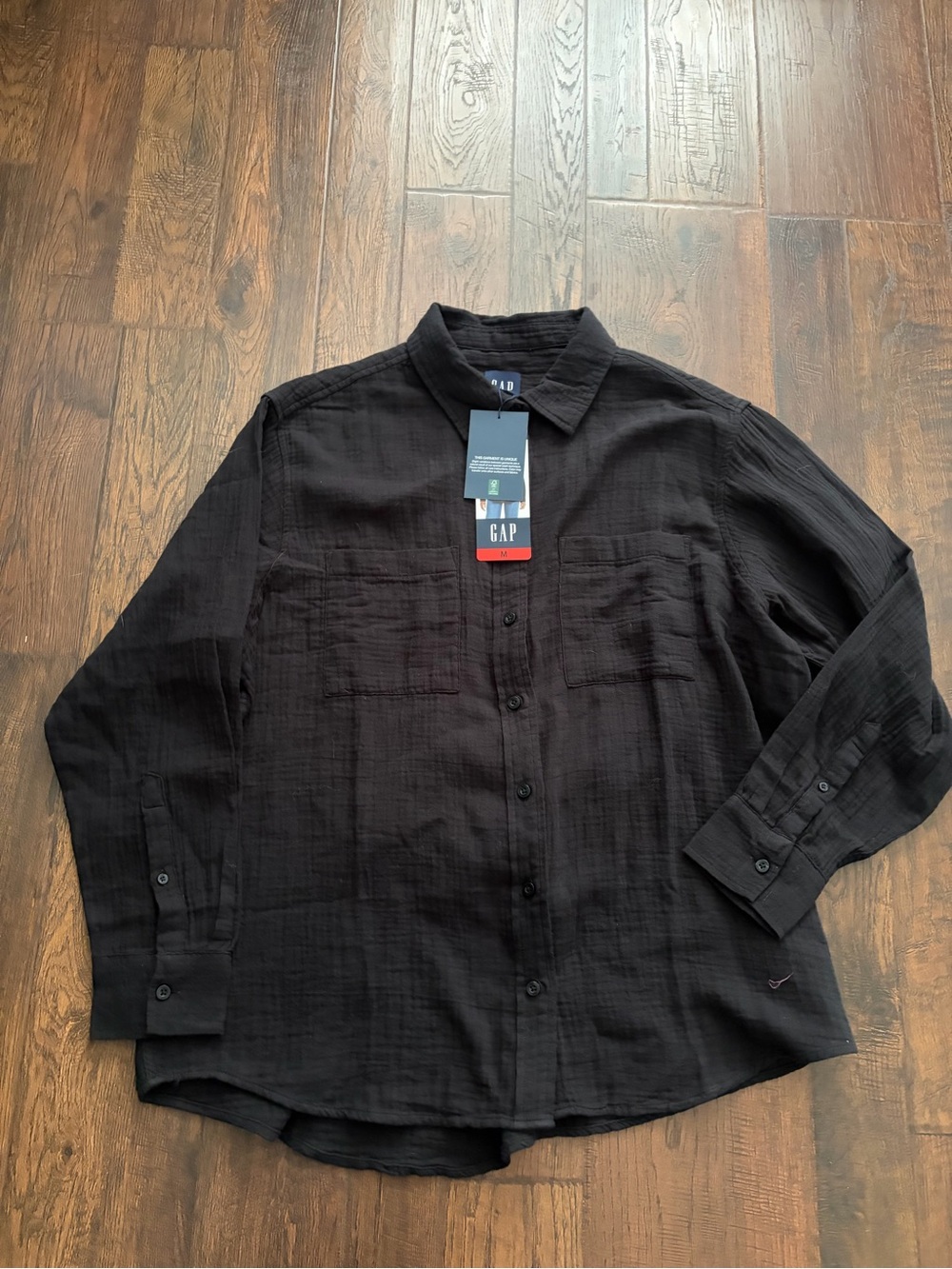 GAP Black Button-Up Long Sleeve Shirt NWT